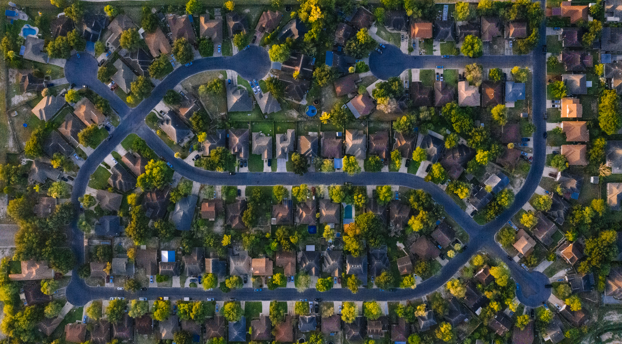 Bird's Eye View Of Houses